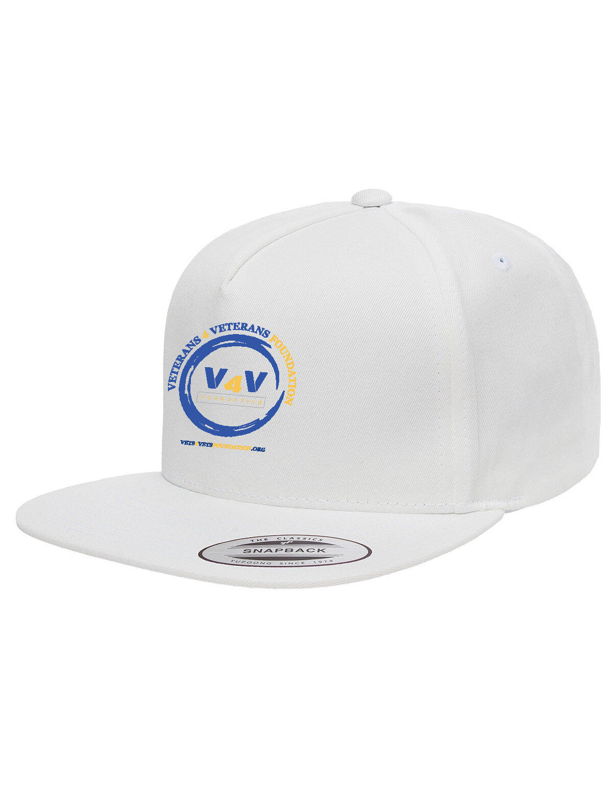 Adult 5-Panel Structured Flat Visor Classic Snapback Cap